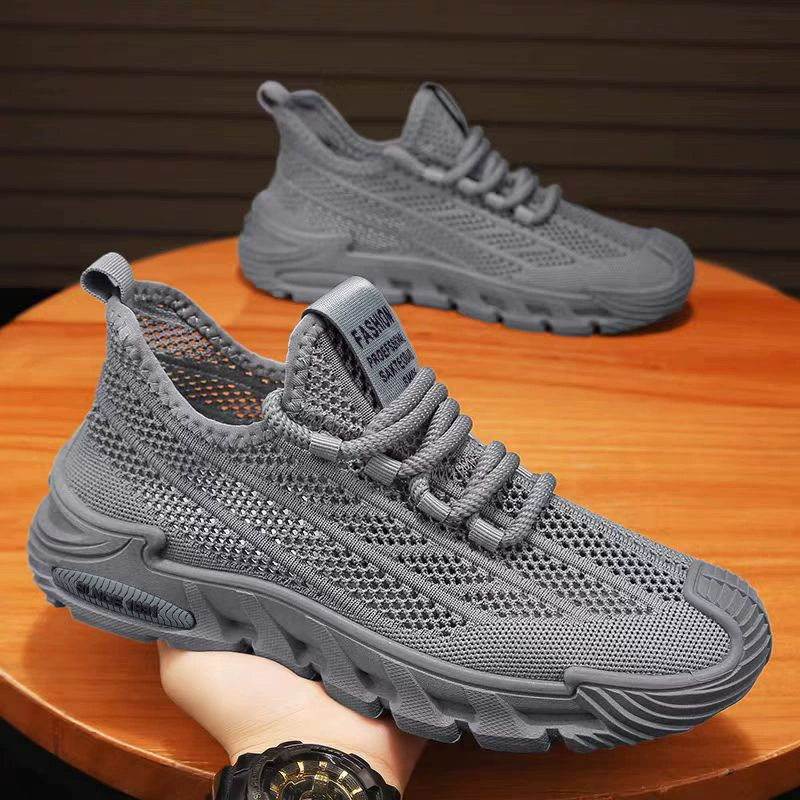 Herren Sommer Dünnes Mesh atmungsaktive Freizeit-Laufschuhe, weiche Sohle, leichte Arbeits-Sneaker, Modell 2043 · MOHE China shoe factory