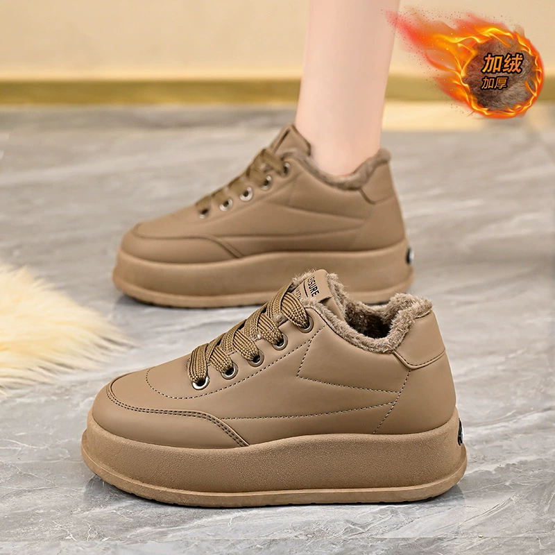 Botas de Nieve Mujer 2025 Invierno Cortas Cálidas Zapatos de Algodón Forradas de Vellón Suela Gruesa MX7803