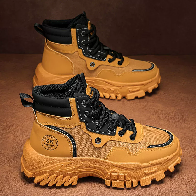 Hiver Respirantes Bottes Martin Hautes Vintage Travail Outdoor Désert Combat