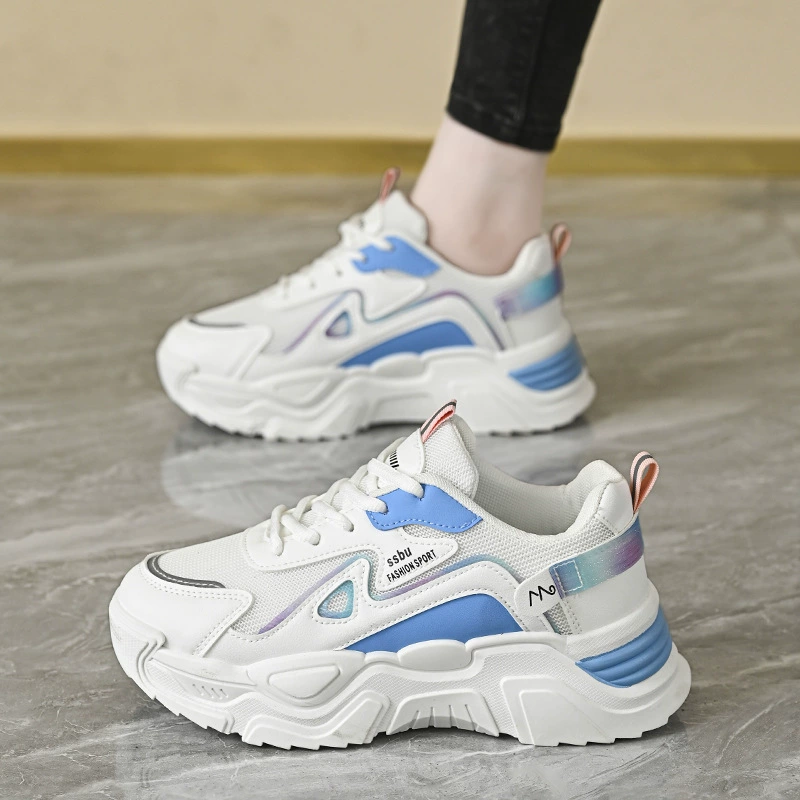 Chaussures de sport femme 2025 automne respirantes semelle épaisse coréennes décontractées