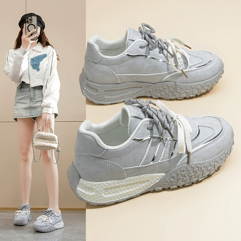 Zapatillas Transpirables Verano 2025 para Mujer, Suela Gruesa Coreana, Zapatos Dad Casual