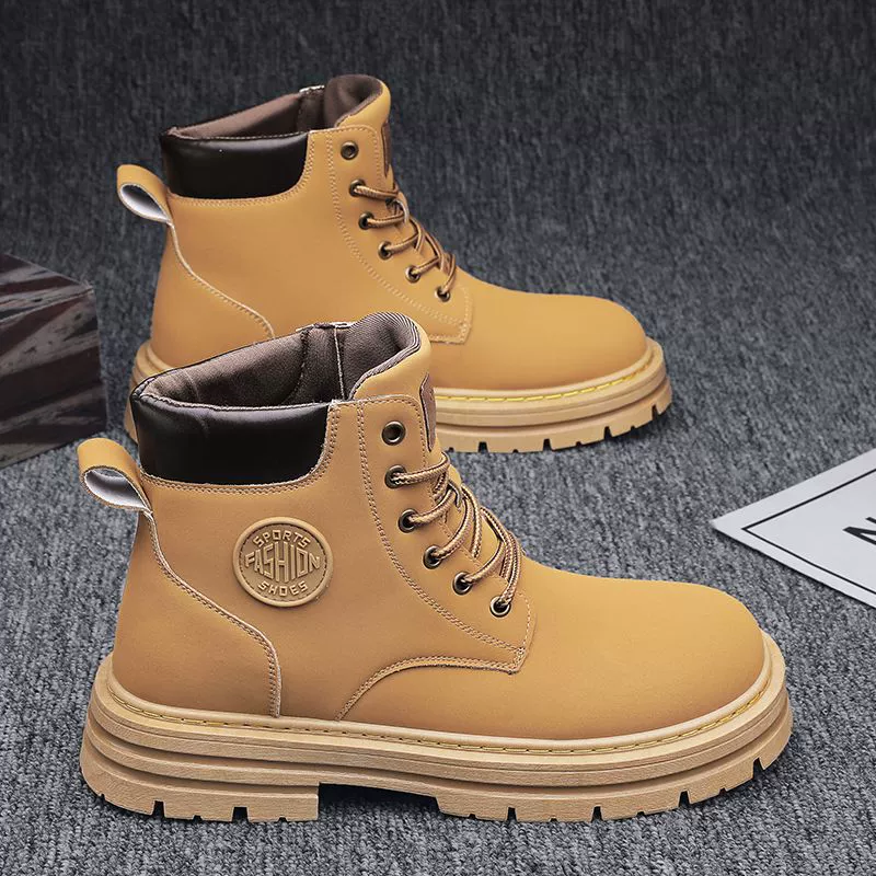 Botas de invierno tipo Martin para hombre, botas de seguridad de trabajo, botas de senderismo impermeables antideslizantes