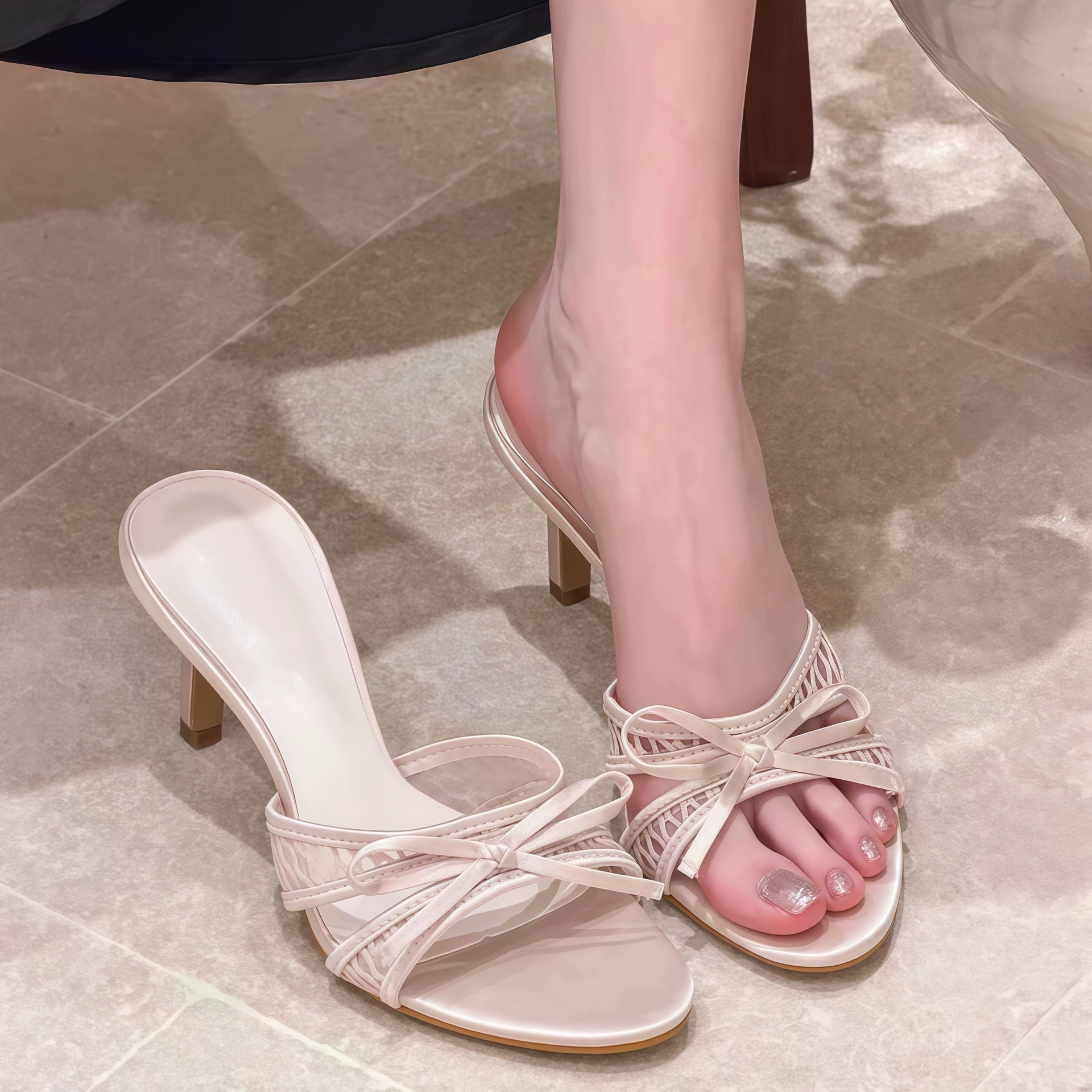 Chuyuji Women's French Sexy High Heel Sandals, Stiletto, Comfortable, Summer 2026
