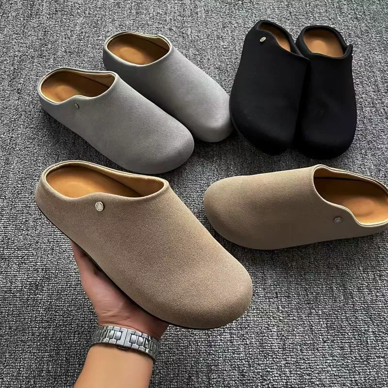 Mules pantoufles automne pour hommes, bureau décontracté, slip-on, semelle souple, demi-pantoufles · MOHE China shoe factory