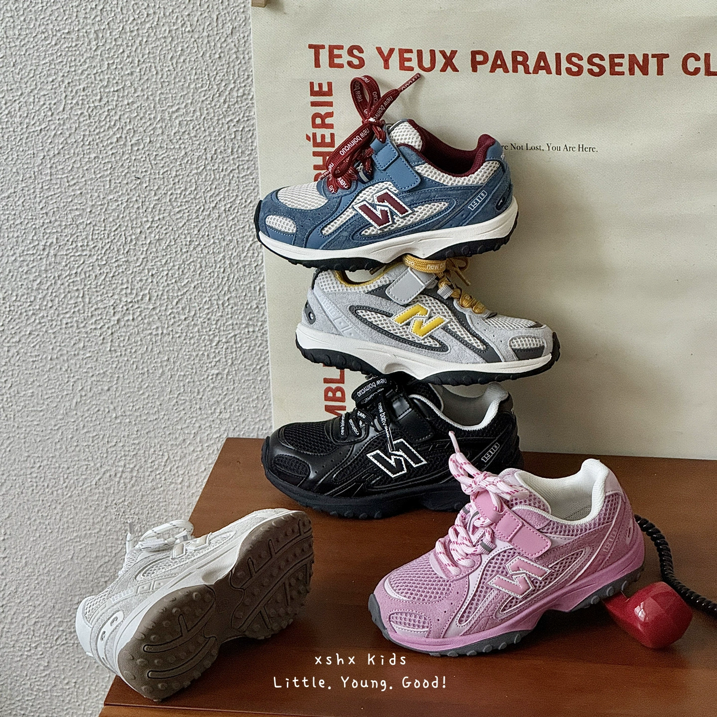 XSHX Sports Américains Garçons Filles Printemps Été Légers Running Amorti Antidérapant Semelle Caoutchouc