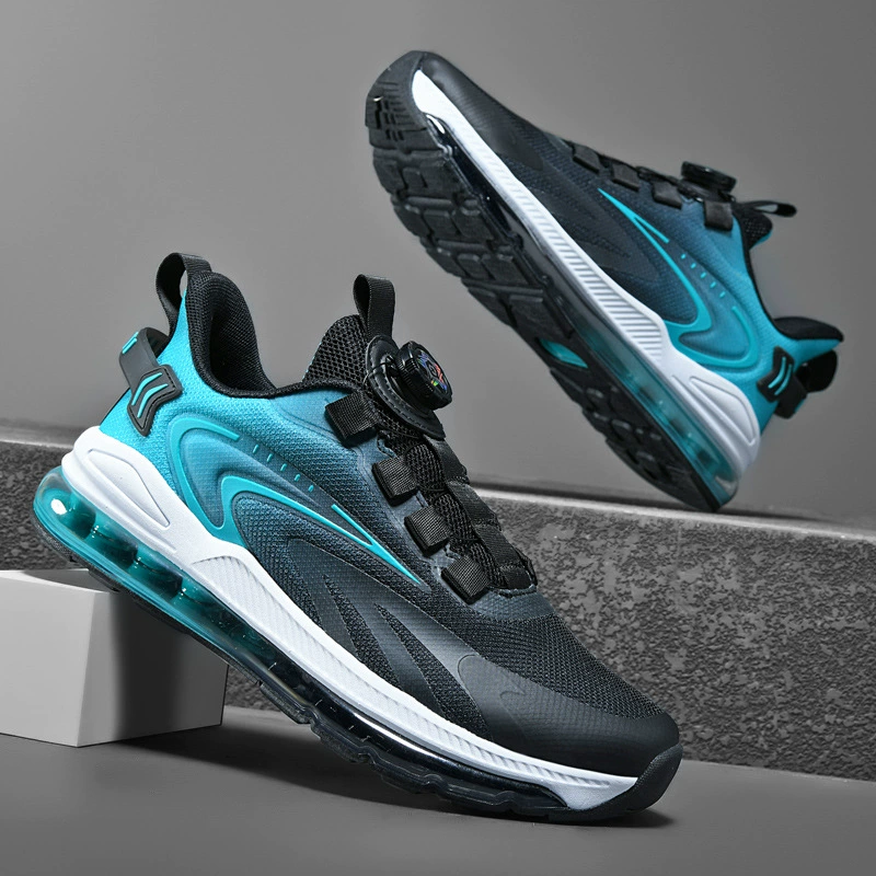 Drehknopf Sport Freizeitschuhe Full Palm Air Cushion große Größe Dämpfung Mittelschule Sportunterricht Laufen Herren
