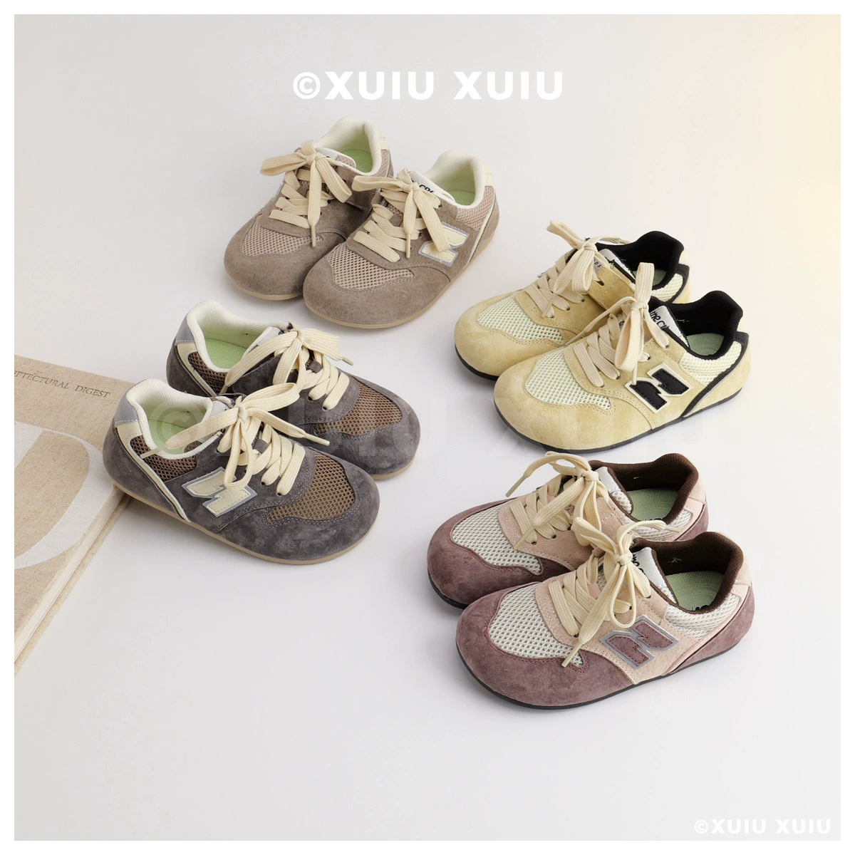 XSHX Won Young Same Style American Mius Chaussures à semelle fine pour enfants, mesh respirant printemps été