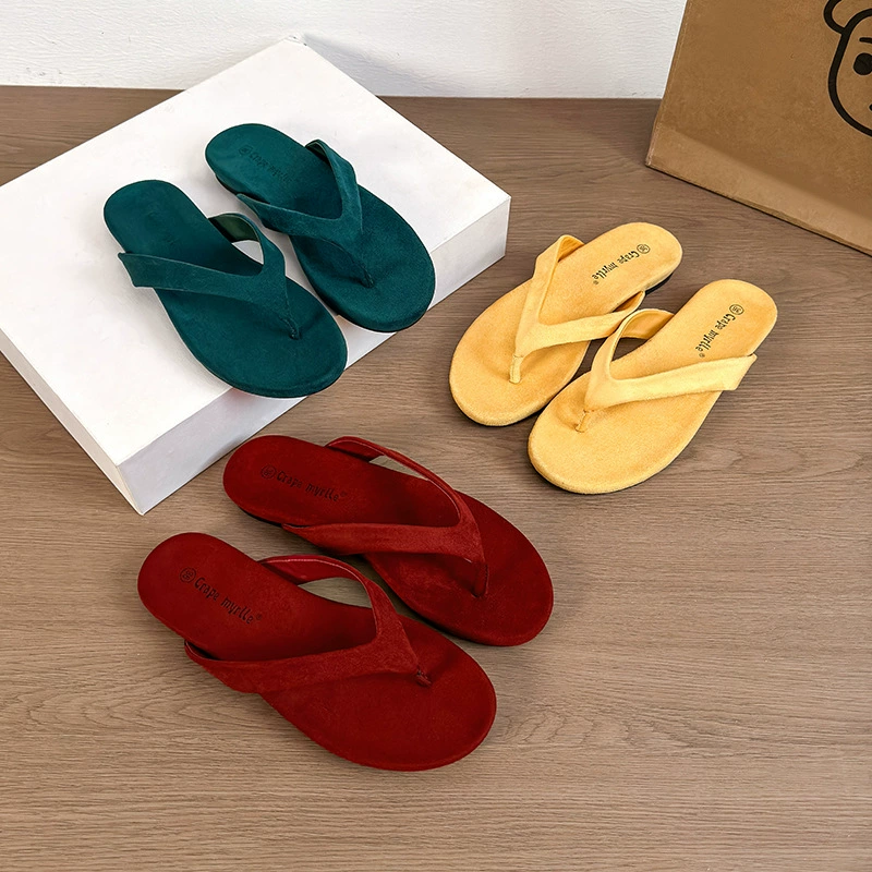 Minimaliste vacances tongs sandales femmes, confortable plat plage flip flops été · MOHE China shoe factory