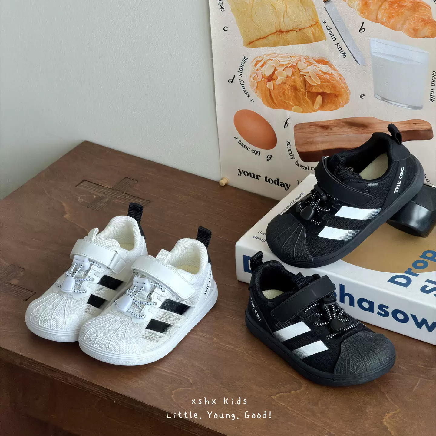 XSHX Chaussures de sport en mesh large pour enfants, velcro, semelle en caoutchouc antidérapante, printemps-été · MOHE China shoe factory