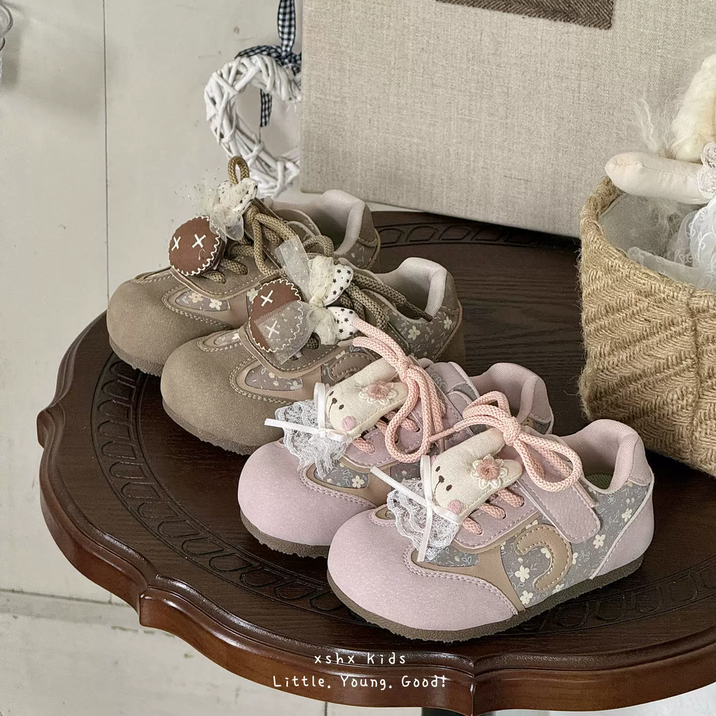 XSHX Lolita French Palace Kinder Walking Schuhe Klett Atmungsaktiv Anti-Rutsch Süß Prinzessin · MOHE China shoe factory