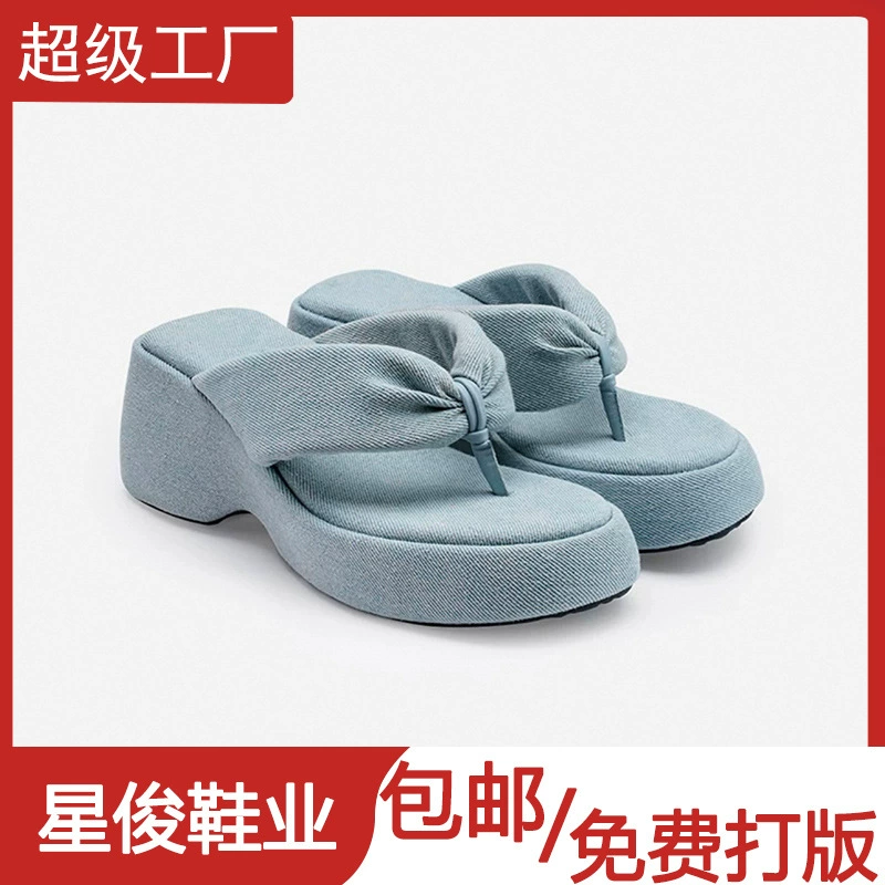 2026 new vacation style夹脚厚底 flip flops women spring new casual beach拖鞋