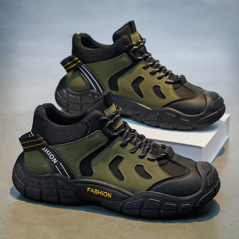 Men's 2026 Spring Hiking Shoes Breathable Wear-resistant Work Safety Shoes