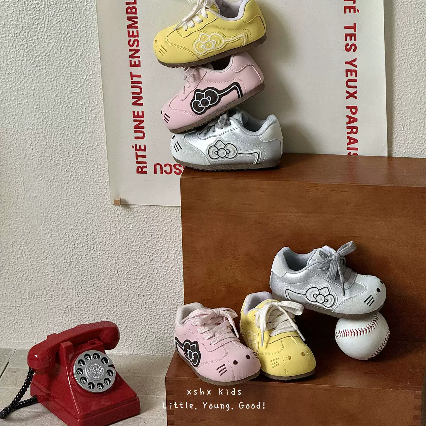 XSHX Zapatos Retro Hajimi para Niñas, Gato, Punta Ancha, Cierre Oculto de Gancho y Bucle, Transpirables, Resistentes a Manchas