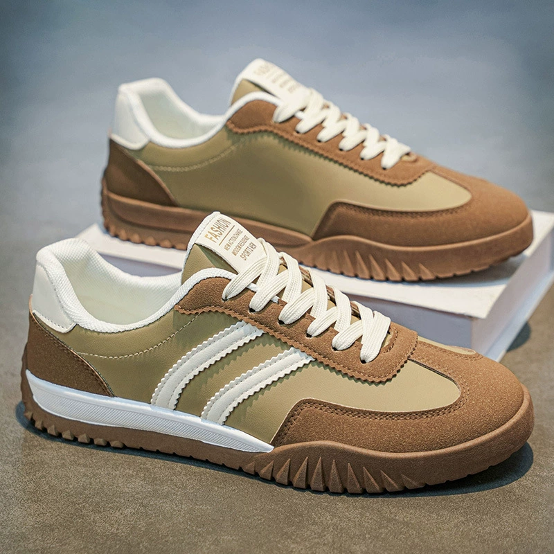 Retro Zapatos de Entrenamiento Alemán 2026 Primavera Nuevo Hombre Moda Casual Caña Baja Plana Agne Zapatos de Tabla