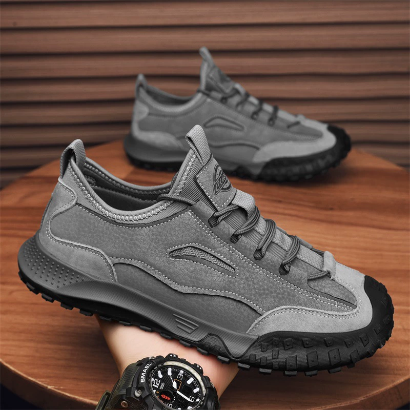 2026 New Safety Shoes Men's Leather Lightweight Work Shoes No Steel Toe