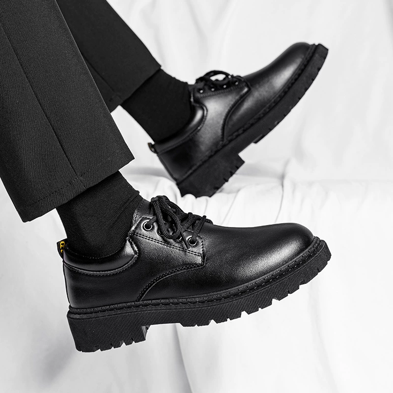Men's Business Formal Work Leather Shoes Wedding Best Man Black Martin Boots