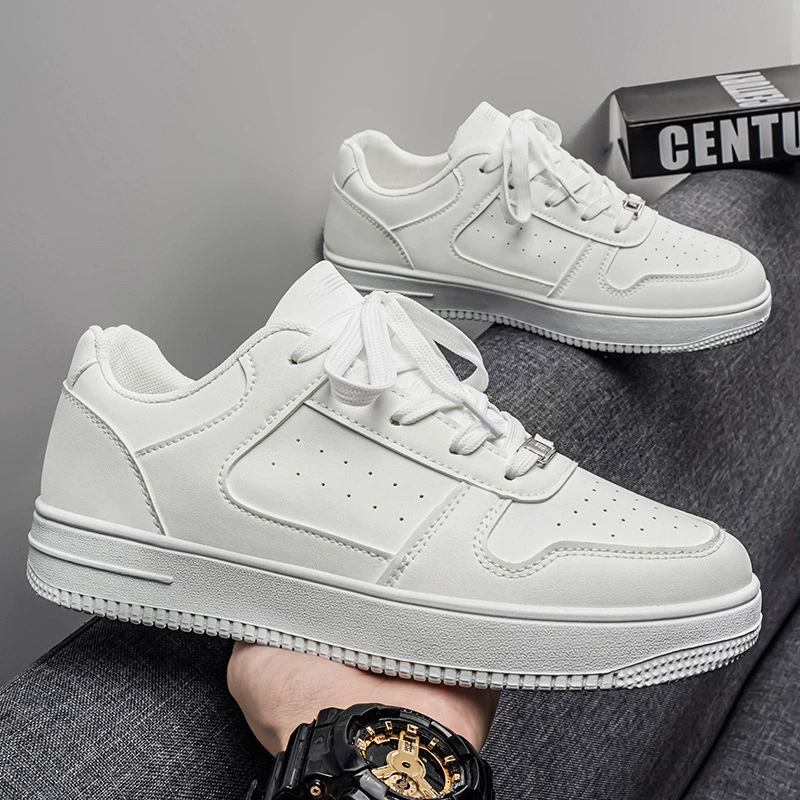 Chaussures homme printemps nouvelles baskets mode décontractées sport style campus coréen blanc