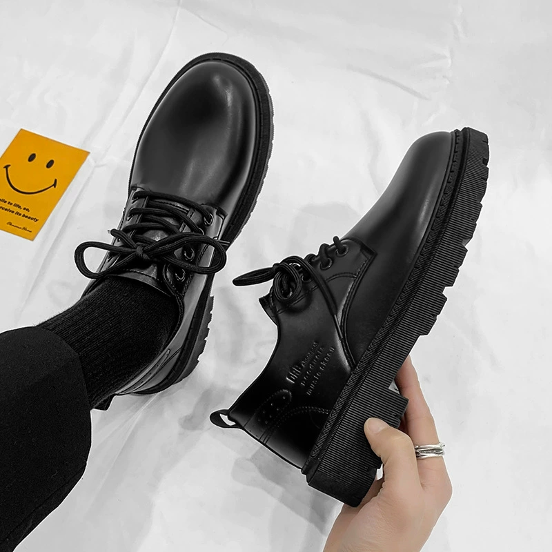 Business Lederschuhe Herren Frühjahr 2026 Neu Jugend Student Anzug Casual Britischer Stil Schwarze Schuhe