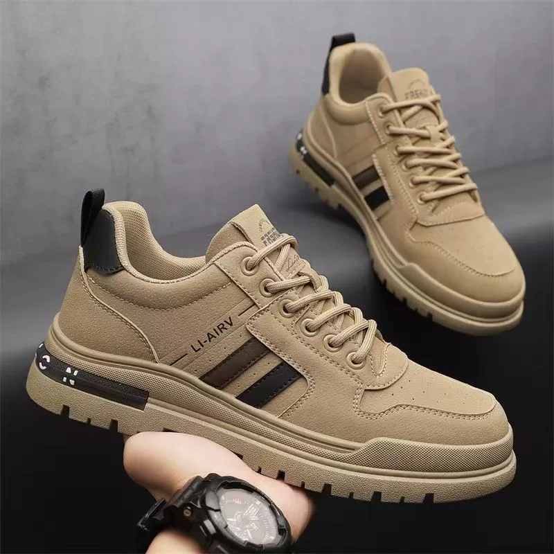 Sapatos de Trabalho Masculinos 2026 Novos Primavera Respiráveis Antiderrapantes Resistentes Casuais Externo Sola Grossa Esportivos Modernos