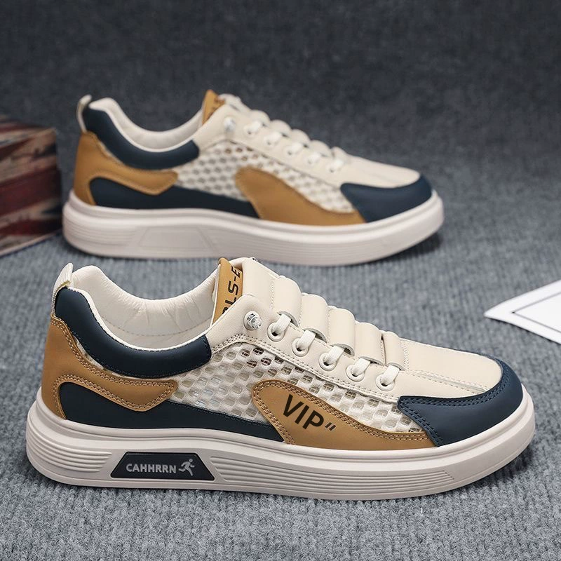 Herren 2024 Sommer Mesh-Freizeit-Skate-Schuhe, mode, atmungsaktiv, rutschfest