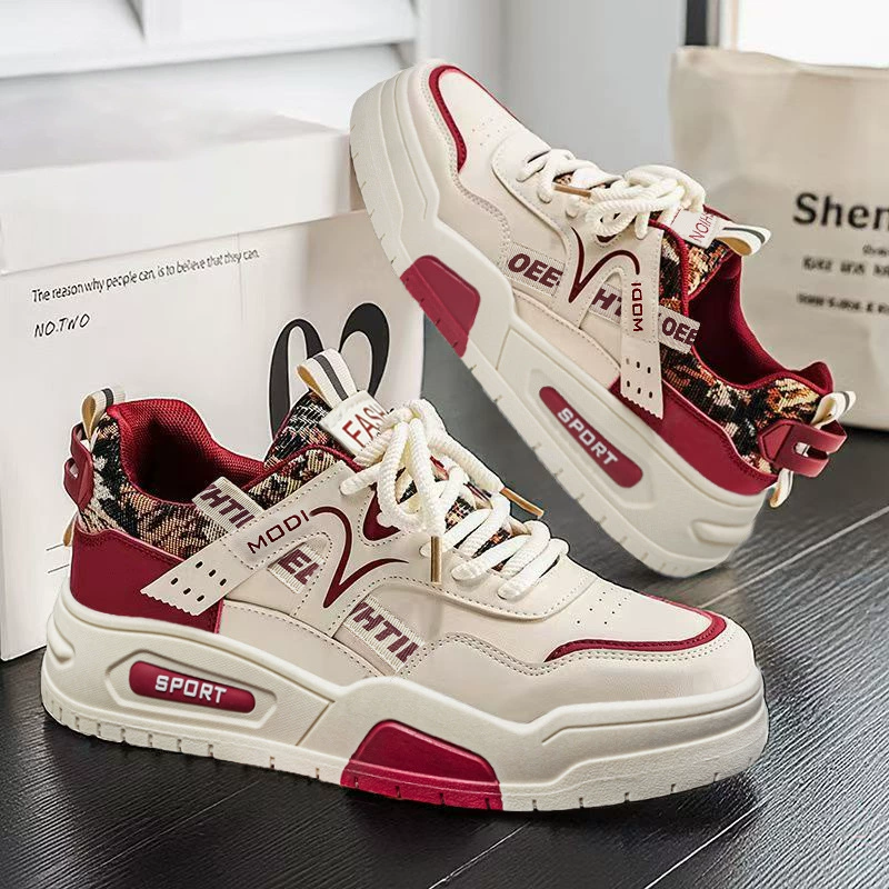 Herren 2026 Frühling Leder-Freizeit-Skate-Schuhe, Höhenzunahme, für Studenten