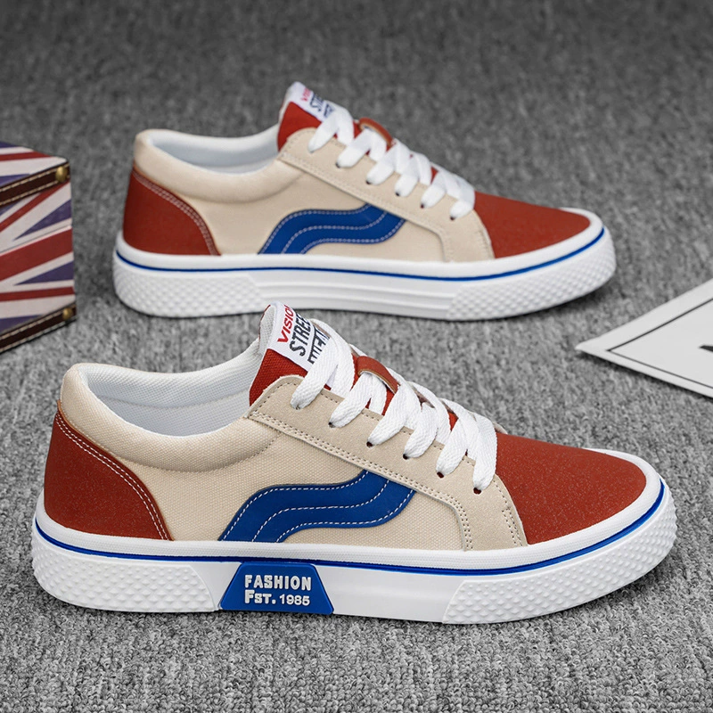 Herren 2026 Frühling Studenten Koreanisch Paar atmungsaktive lässige Canvas-Sportschuhe, Board-Schuhe