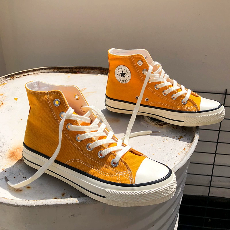 Klassische 1970er Canvas-Schuhe für Herren, High-Top, Ölwachs, Paar, Koreanisch, vielseitig, Studenten, Stoffschuhe, trendig