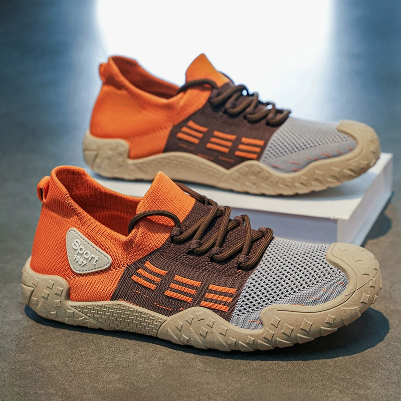 Neue Sommer atmungsaktive dünne Sockenschuhe für Herren, lässig, vielseitig, leicht, rutschfest, Laufschuhe, Mesh