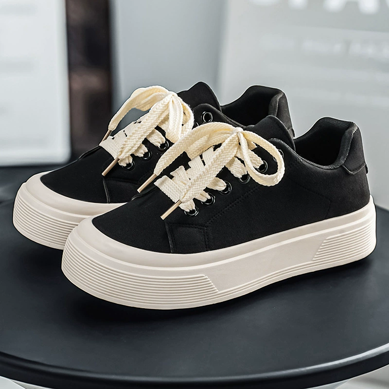 Zapatos de Playa Casuales Transpirables Verano 2026 Hombre Suela Gruesa Elevadores Negros Tendenciosos Modelo 2037