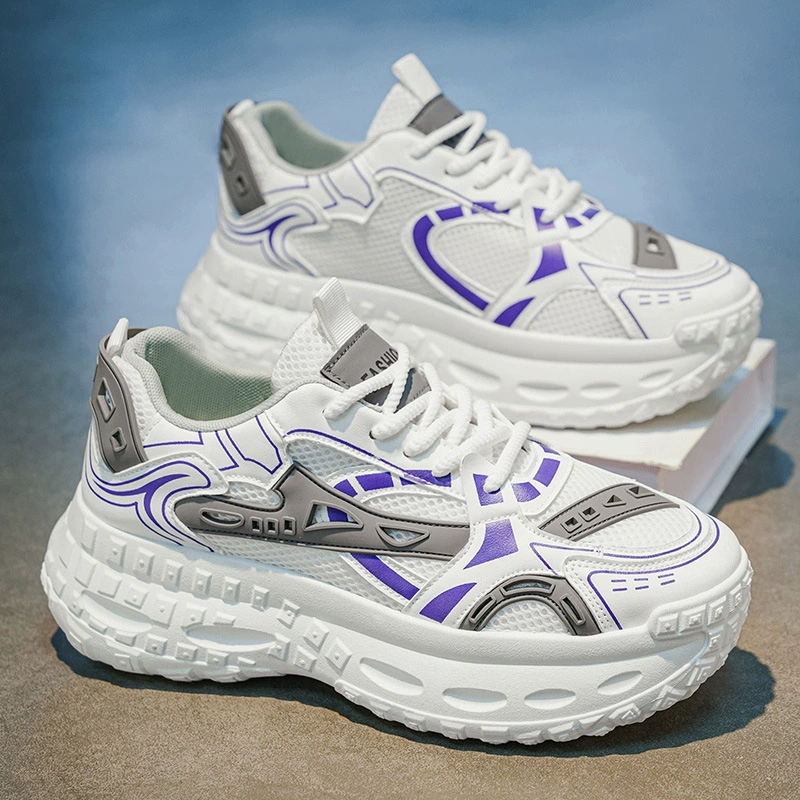 Herren Sommer 2026 Atmungsaktive Mesh-Freizeit erhöhende modische Studenten-Dad-Sneaker, Modell 2054