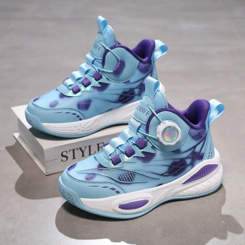 New Professional Basketball Shoes Girls Twist Button Breathable Anti-slip