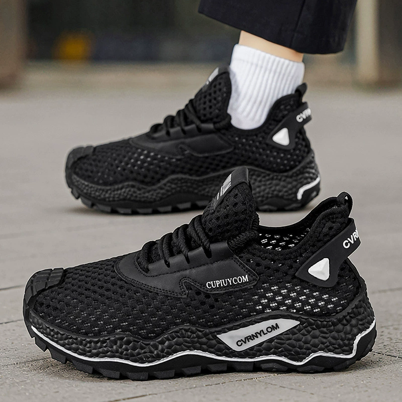Herren Mesh Atmungsaktiv Sommer Leichte Laufschuhe Anti-Geruch Hohl Freizeit Dad Sneaker
