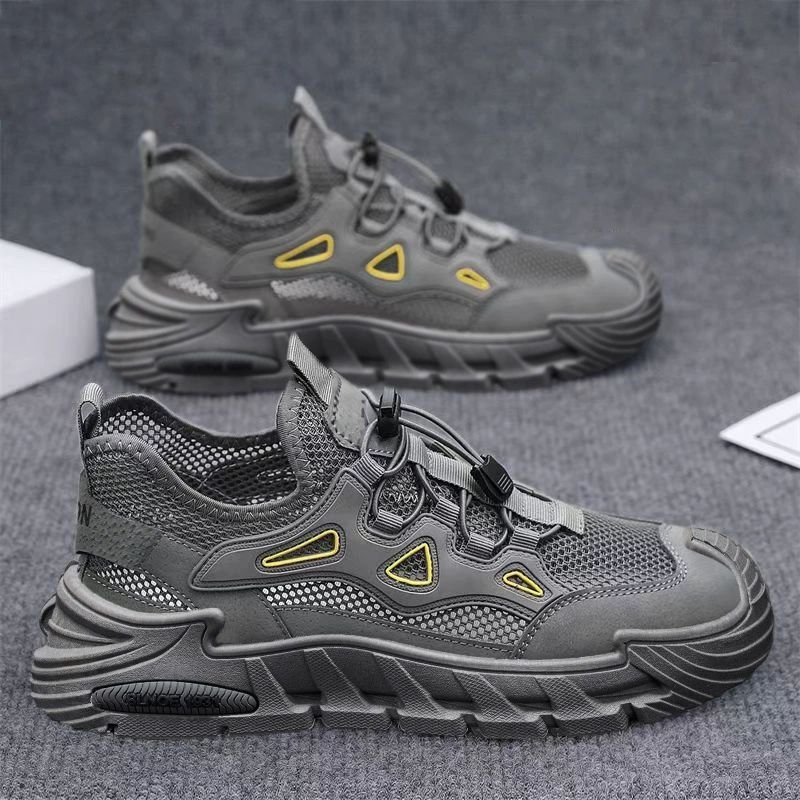 Herren Sommer 2026 Atmungsaktive Mesh-Schuhe, dünnes Mesh, Schnürung, Studenten-Freizeit-Sneaker, Modell 2062