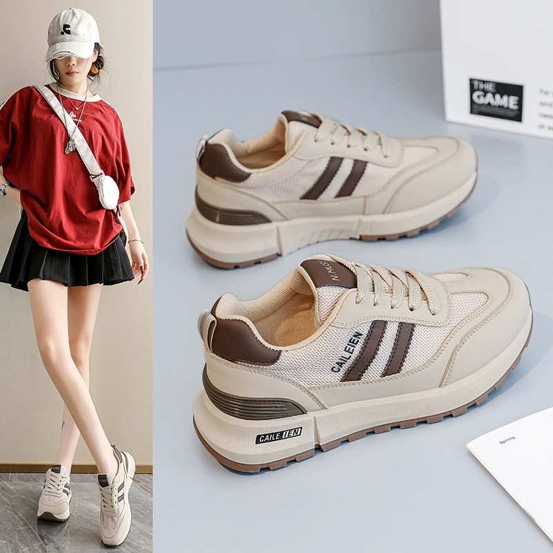 Tênis Dad Feminino Verão Mesh Respirável Estilo Coreano Sola Grossa Casual