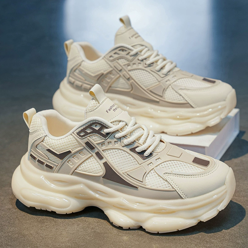 Zapatos Papá Negro Transpirables de Malla Verano 2026 Hombre Guerrero Tendenciosos Estudiante Modelo 2078