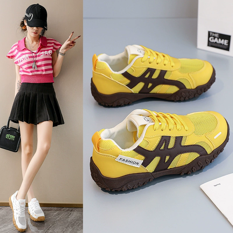 Zapatillas German Trainer de malla transpirable para mujer verano, estilo coreano, suela gruesa, zapatos casual Dad