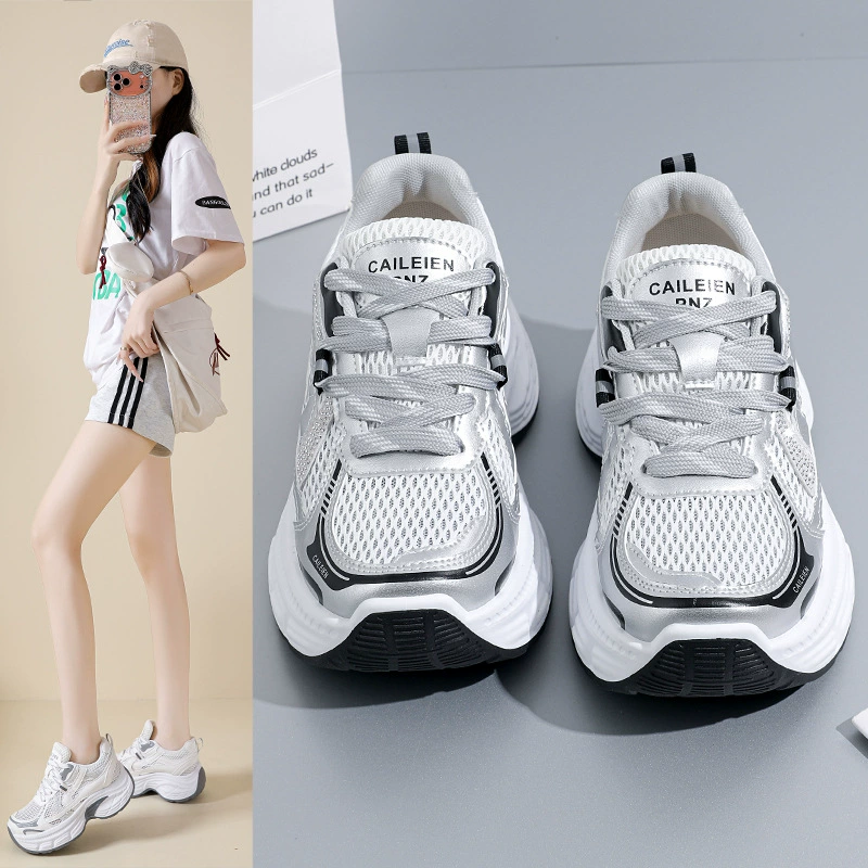 Zapatillas Chunky para mujer verano 2026, estilo coreano, petite, aumento de altura, zapatos deportivos casuales