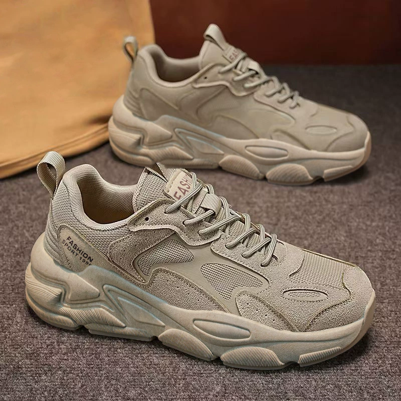Zapatillas de malla transpirables casuales para hombre verano 2026, suela gruesa, para estudiantes