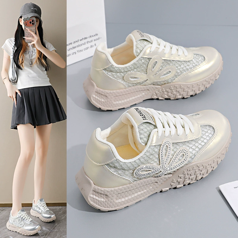 Zapatillas German Trainer transpirables para mujer verano, estilo coreano, suela gruesa, finas, zapatos casual Dad