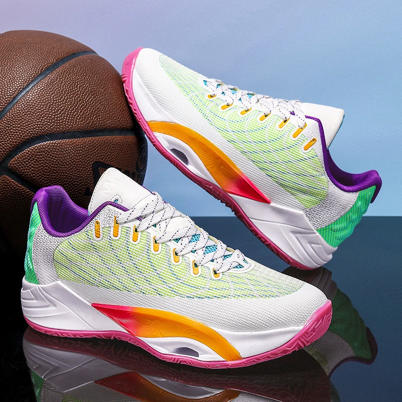 New Basketball Shoes Men Summer Breathable Training Youth Durable Cushioned Professional Sports