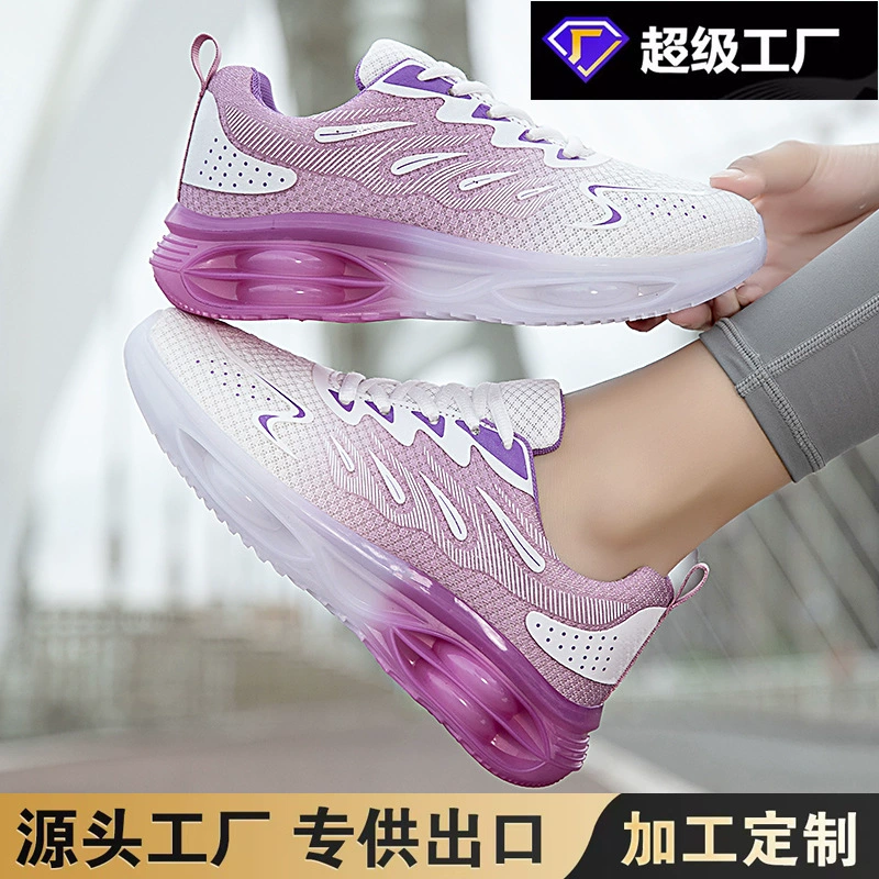 加工定制外贸时尚女鞋透气休闲鞋减震轻便软底运动跑步鞋工厂批发