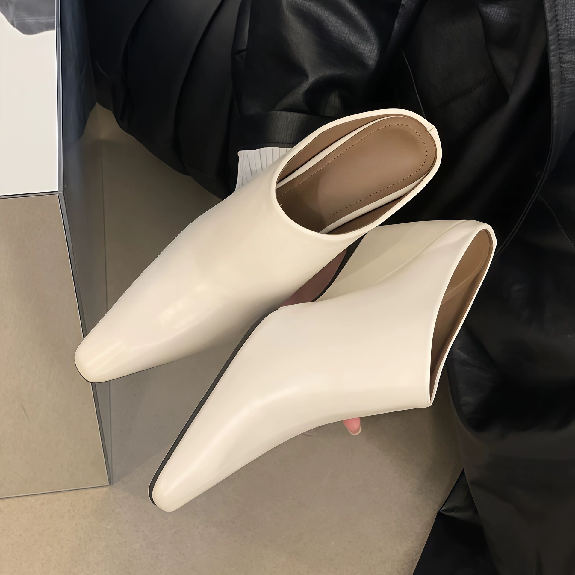 Mules compensées mode femme glissières confort semelle souple, travail