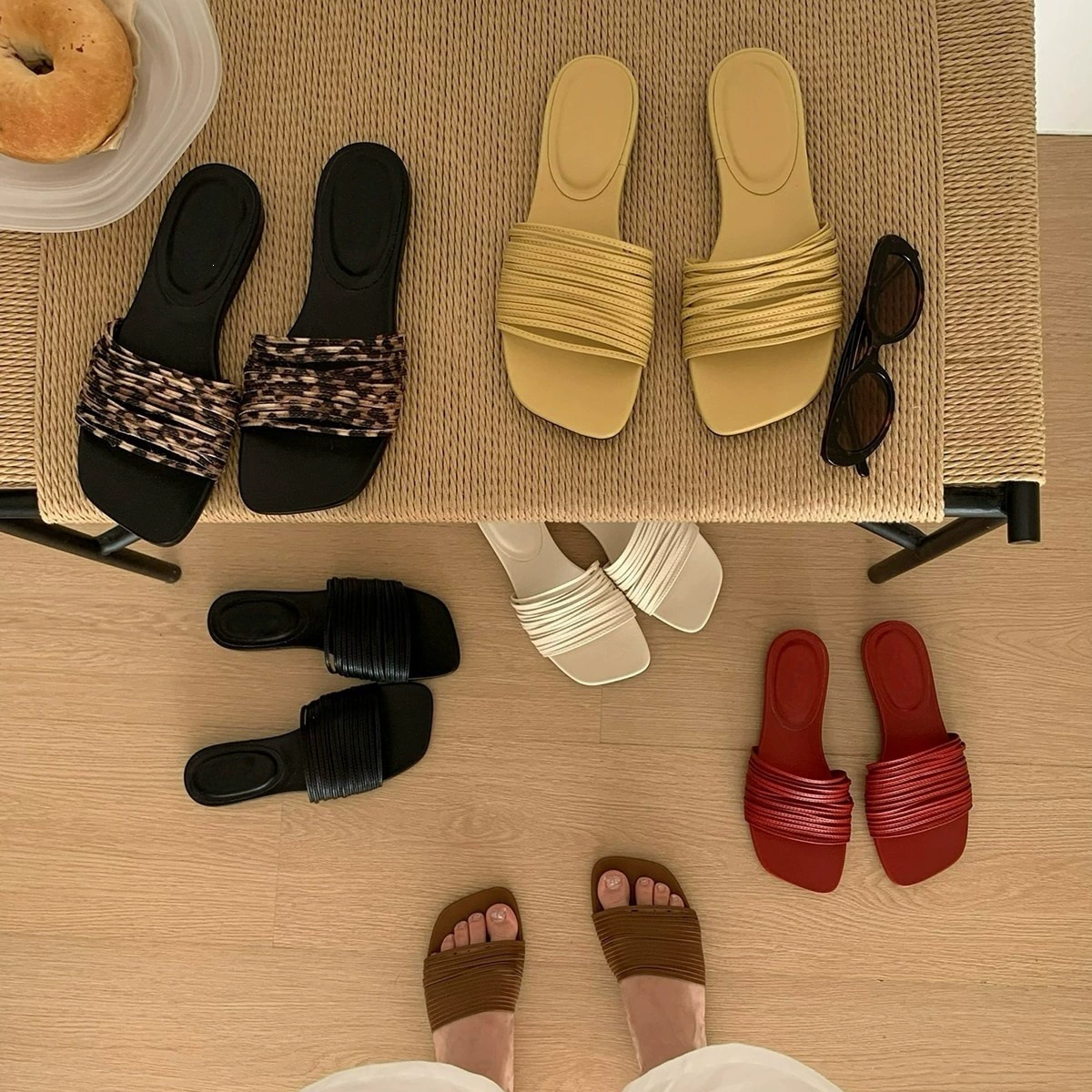Sandalias planas minimalistas francesas de suela suave para mujer, cómodas, verano 2026