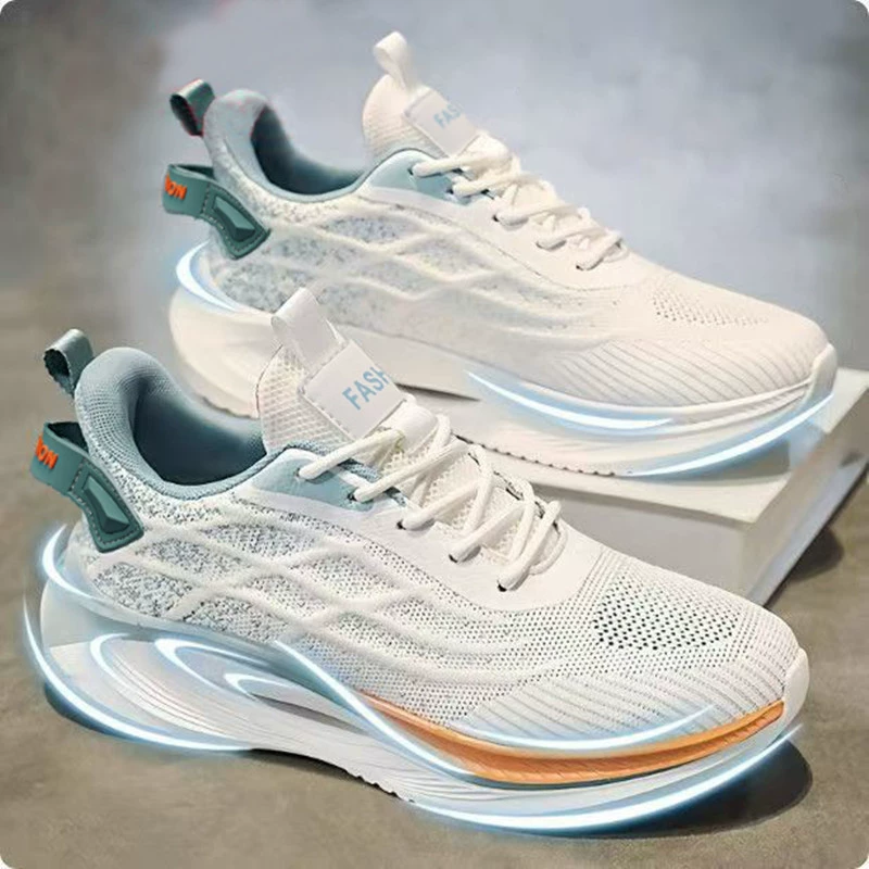 Zapatillas de running de malla transpirables ligeras de suela suave para estudiante hombre verano 2026