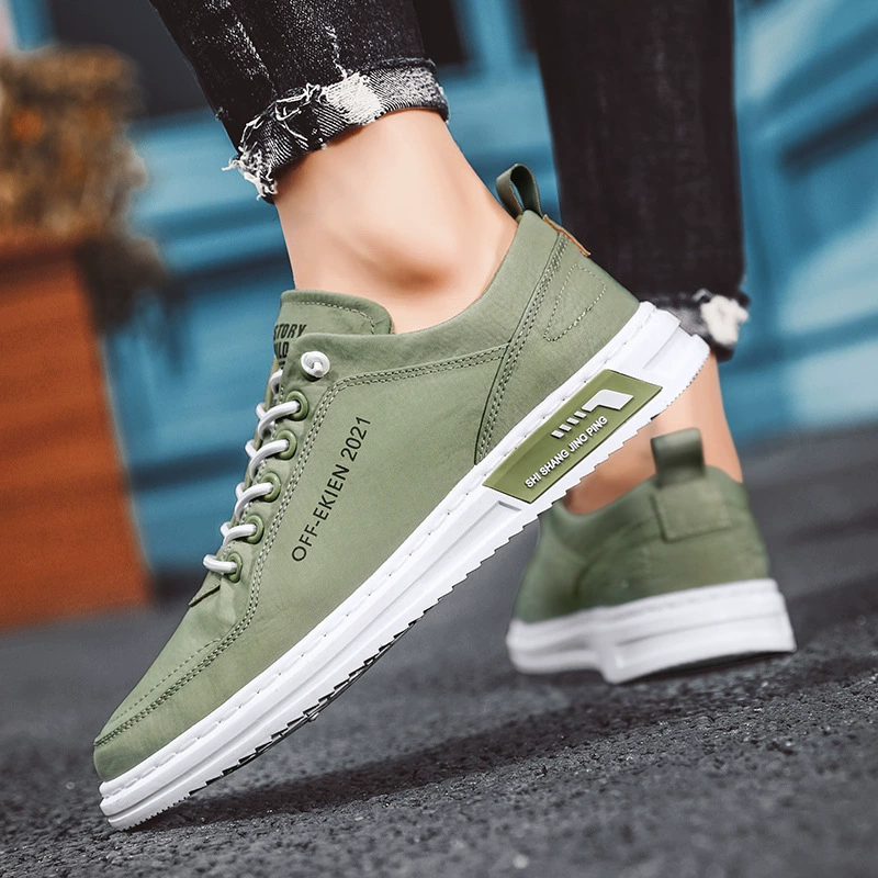 Zapatos de Lona para Hombre Invierno Transpirables Coreanos de Moda Slip-On Bajos
