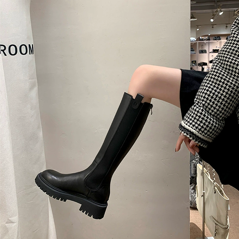 Factory Knight Boots Women New Autumn Slim High Tube British Chelsea Long Boots