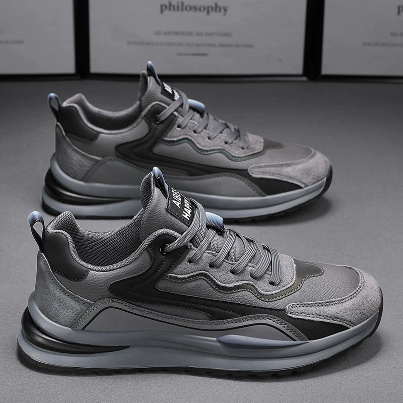 Herren-Sportsneaker 2026 Frühling Leder wasserdicht Arbeits-Casual-Schuhe
