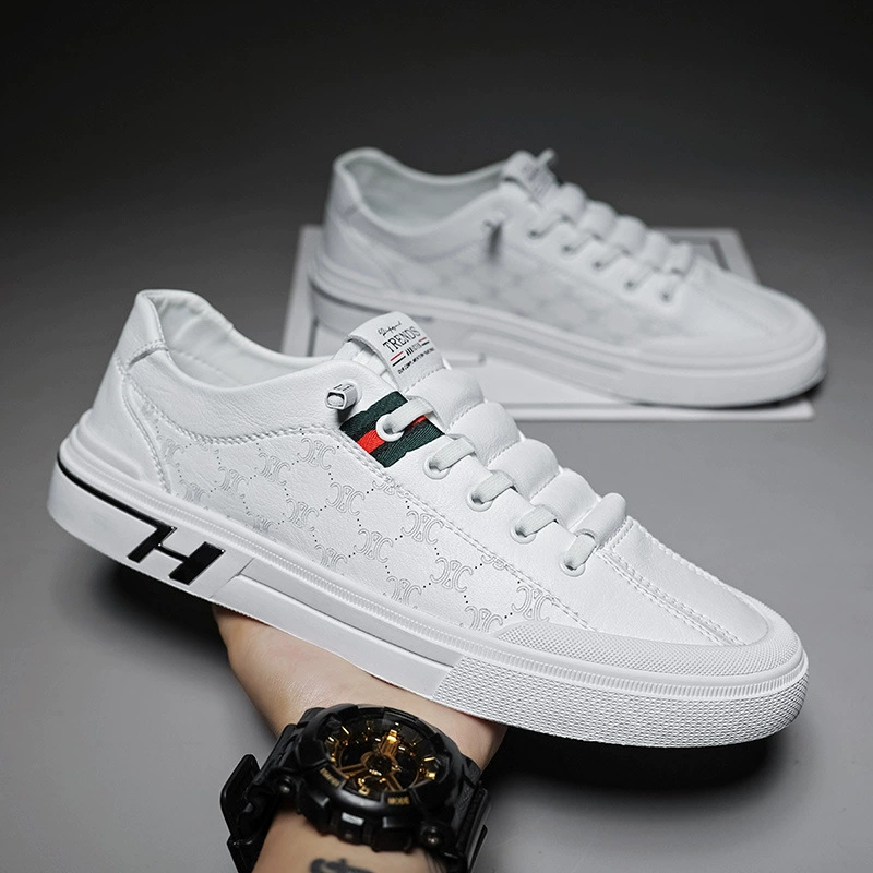 Herren Bequeme Lederschuhe 2026 Winter Atmungsaktiv Weiße Board-Schuhe Slip-On