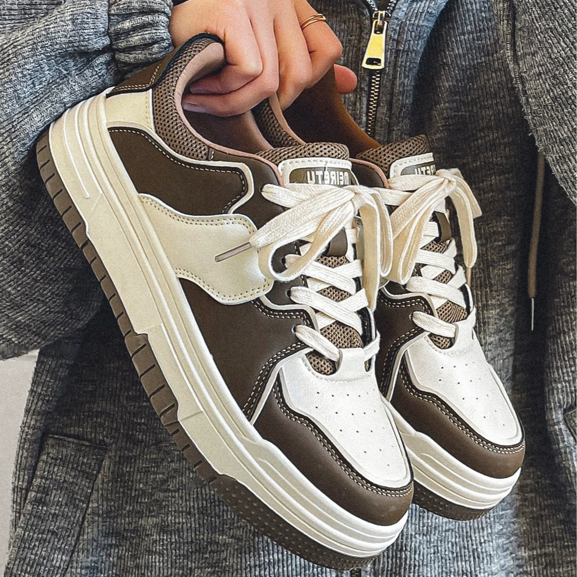 Zapatos de tablero estilo americano para hombre 2026 Primavera Suela gruesa Casuales Zapatillas Ins