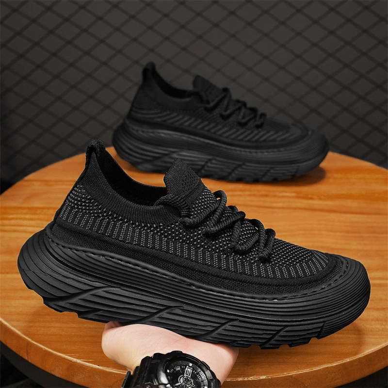 Zapatos casuales para hombre, primavera 2026, flyknit, simples, transpirables, slip-on, malla